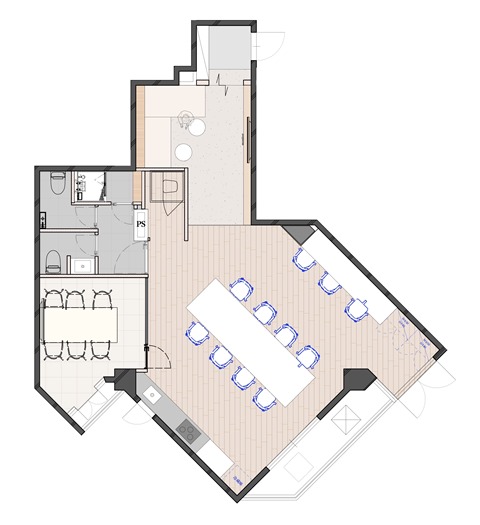 神泉駅徒歩8分！原状回復不要、Wi-Fi完備のフルセットアップオフィスの写真5b