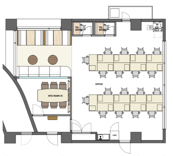 恵比寿駅徒歩6分！会議室・ラウンジ完備のフルセットアップオフィスの写真1