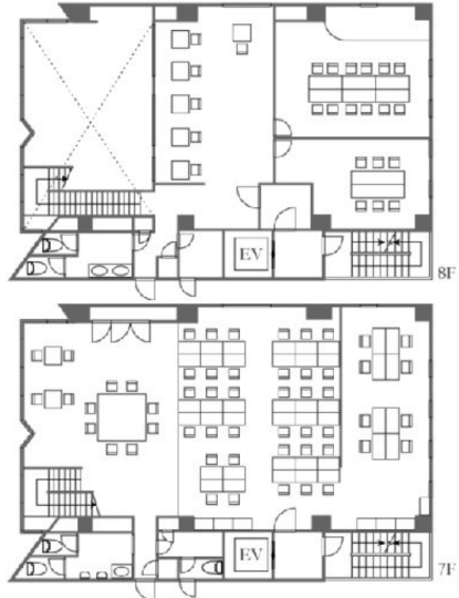 『五反田バレー』の100坪超メゾネットタイプのフルセットアップオフィスの写真1