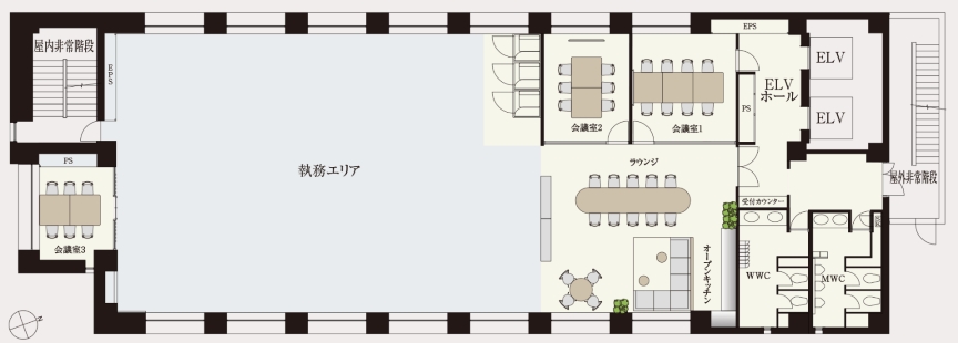 御成門駅徒歩3分、2025年大規模リノベーション実施のセットアップオフィスの写真n2