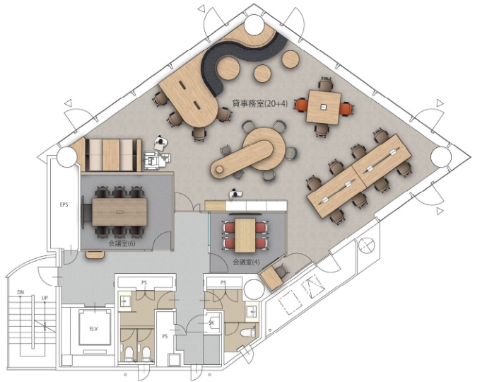恵比寿駅徒歩1分！敷金最大０・原状回復不要の新装フルセットアップオフィスの写真1