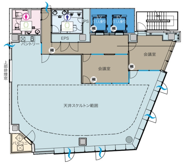 八丁堀駅徒歩3分！会議室・屋上ワークスペース完備のセットアップオフィスの写真4