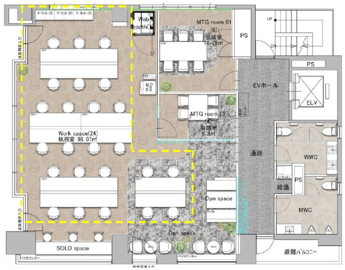 池袋駅徒歩8分、多様なワークスペースが魅力のセットアップオフィスの写真1