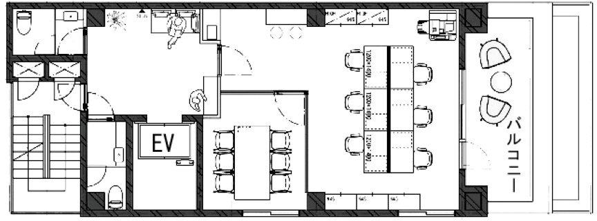 日本橋駅徒歩3分、専用バルコニーと屋上テラス付のセットアップオフィスの写真1