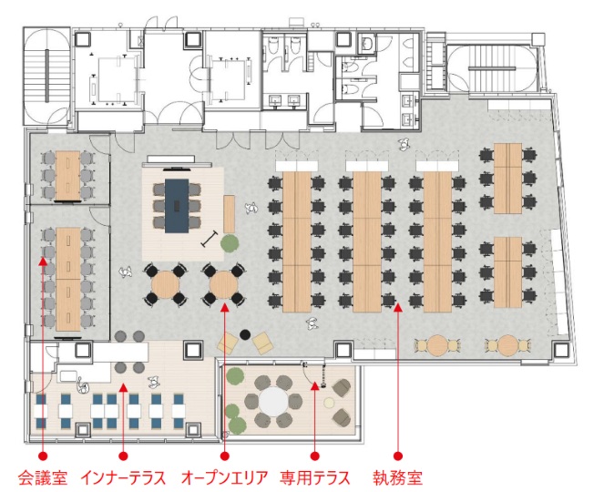 八丁堀駅徒歩1分！設備充実のWi-Fi付新築フルセットアップオフィスの写真1