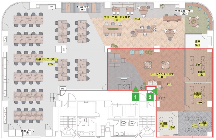 渋谷駅徒歩4分！90席対応の中規模向けセットアップオフィスの写真1