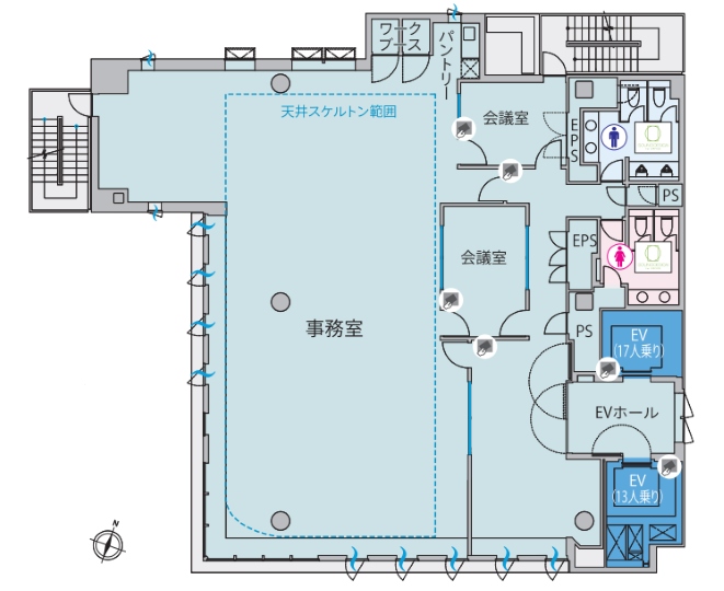 淡路町駅徒歩1分！共用部・セキュリティ充実の新築セットアップオフィスの写真1
