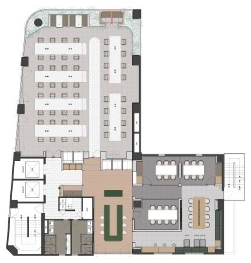 【仲介手数料0】大門駅徒歩4分、会議室3室完備の中規模フルセットアップオフィスの写真2