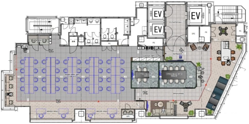 【仲介手数料不要】代々木駅徒歩4分、新宿御苑を臨む大規模セットアップオフィスの写真1