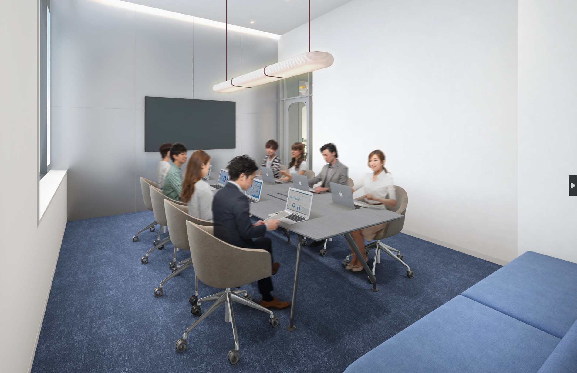 市ヶ谷駅徒歩5分、共用ルーフバルコニー付の新装フルセットアップオフィスの写真5