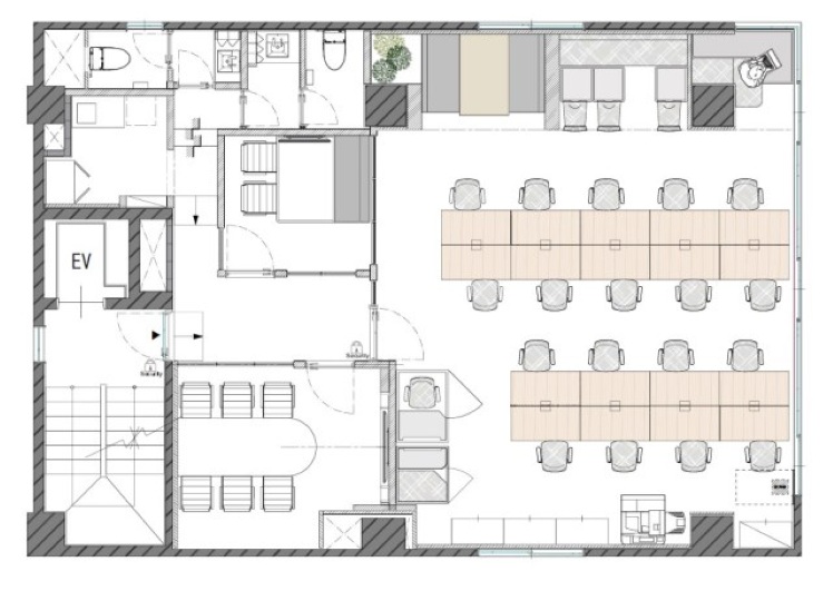 【敷金0・原状回復無】市ヶ谷駅徒歩1分のWi-Fi付新装フルセットアップオフィスの写真1