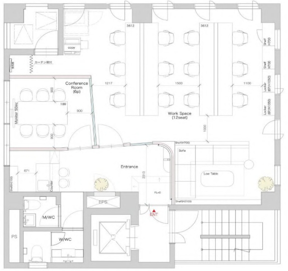 【敷金最大0】JR八丁堀駅徒歩5分、内装・家具付きフルセットアップオフィスの写真2