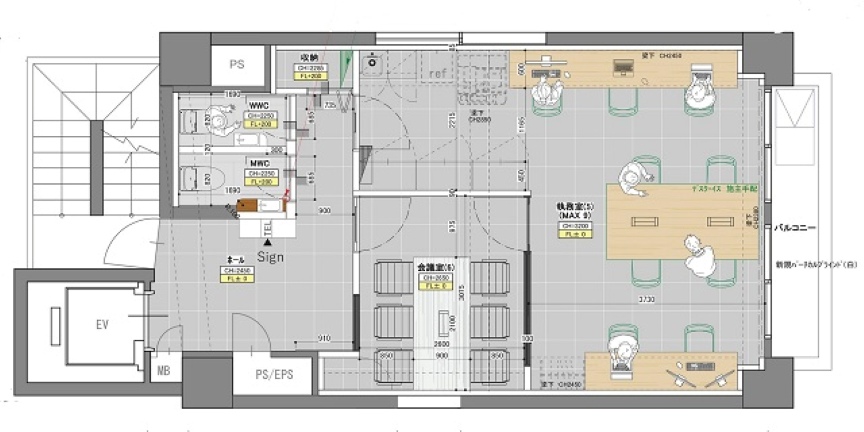 茅場町駅徒歩5分！空港利用にも便利な立地の、小規模向けフルセットアップオフィスの写真1