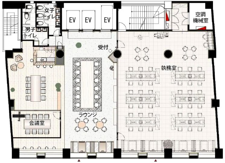 【仲介手数料不要】新宿御苑前駅徒歩6分、大規模向け内装付きセットアップオフィスの写真8