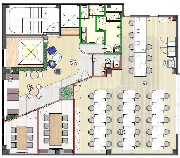 浜松町駅徒歩2分！会議室完備、カフェ風オープンスペースが魅力のセットアップオフィスの写真1