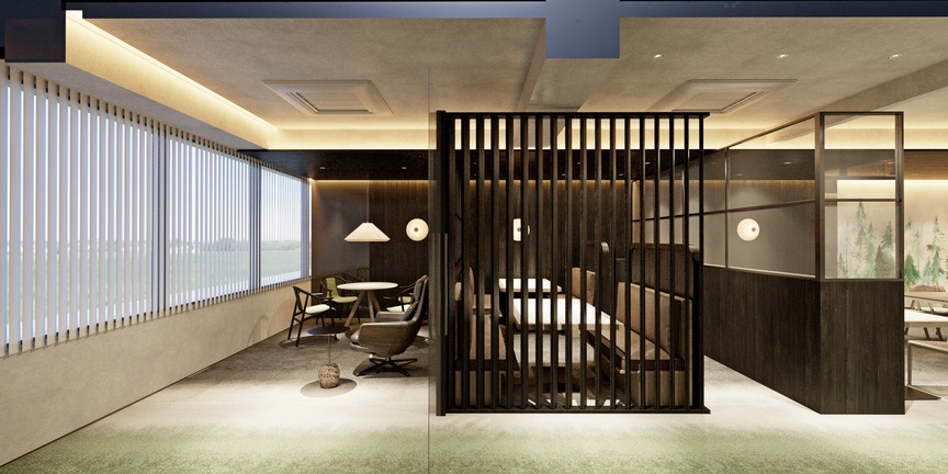 【仲介手数料不要】飯田橋駅徒歩7分、和モダンな内装で機能性抜群のセットアップオフィスの写真3