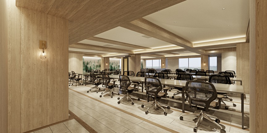 【仲介手数料不要】飯田橋駅徒歩7分、和モダンな内装で機能性抜群のセットアップオフィス