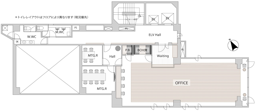 【敷金・原状回復不要】虎ノ門ヒルズ駅1分のリノベーション済みセットアップオフィスの写真1