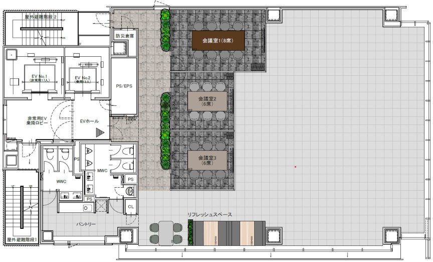 【敷金最大0】浜松町駅3分、内装付きで移転もスムーズな築浅セットアップオフィスの写真2