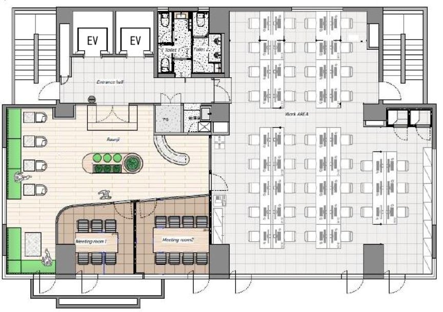【仲介手数料不要】御成門駅徒歩3分｜会議室・テレカンブース完備のセットアップオフィスの写真4