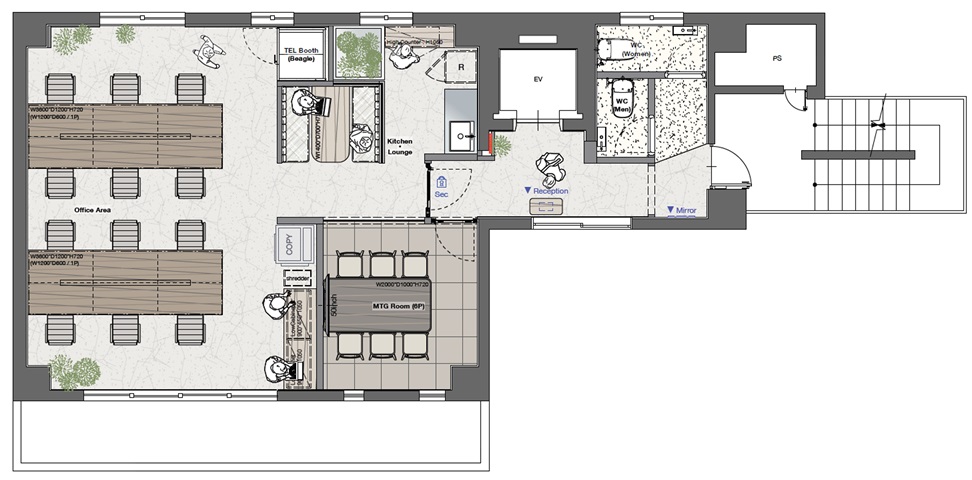 【敷金・原状回復不要】大手町駅徒歩5分、コンパクトながら機能性にも優れたフルセットアップオフィスの写真1
