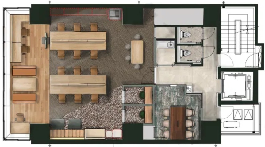 【敷金最大0】渋谷駅徒歩6分！青山通り沿い、屋上テラス付きの築浅フルセットアップオフィスの写真1