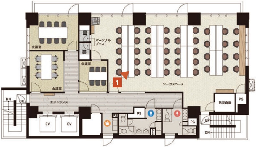【敷金0・原状回復不要】渋谷駅徒歩圏内、屋上テラス付きの新築フルセットアップオフィスの写真1