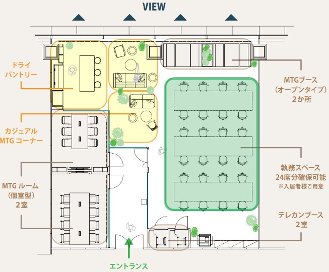 【敷金最大0】お台場エリア、抜群の眺望と充実の共用スペースが魅力の高層階セットアップオフィスの写真1