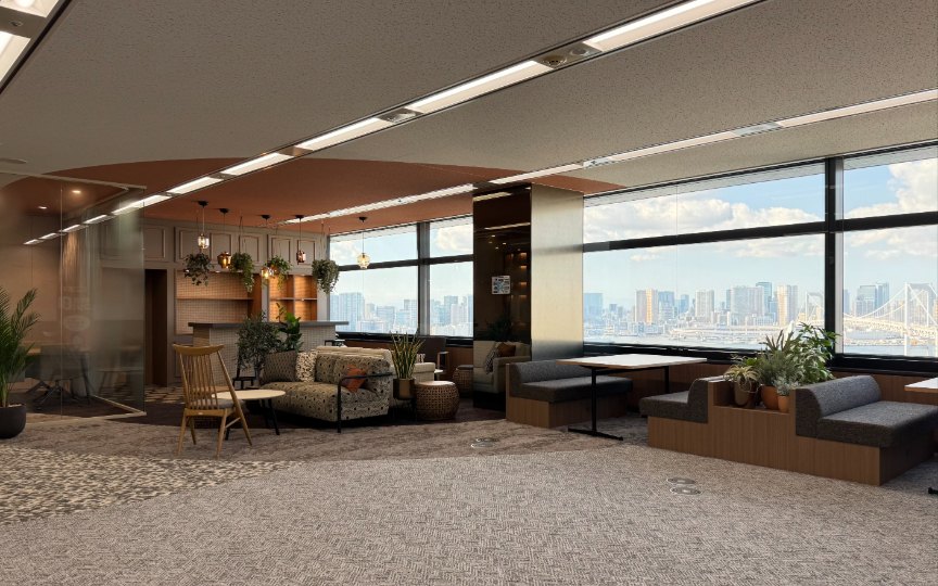 【敷金最大0】お台場エリア、抜群の眺望と充実の共用スペースが魅力の高層階セットアップオフィス