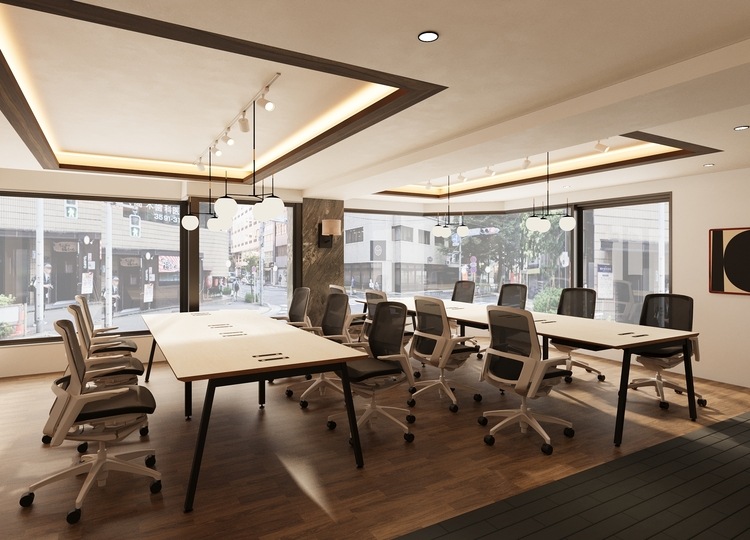 【敷金0・原状回復不要】八丁堀駅徒歩4分、1階区画で大きな窓面が魅力のフルセットアップオフィスの写真1