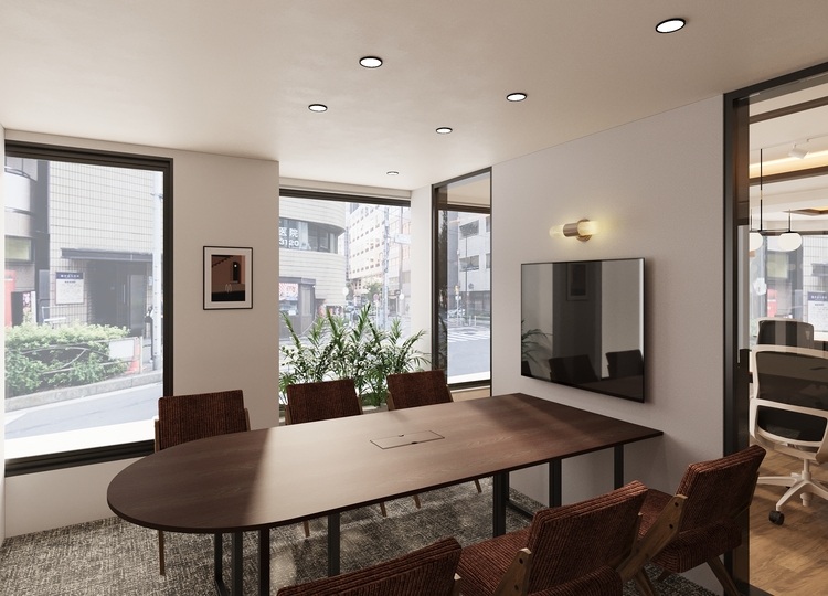 【敷金0・原状回復不要】八丁堀駅徒歩4分、1階区画で大きな窓面が魅力のフルセットアップオフィスの写真5
