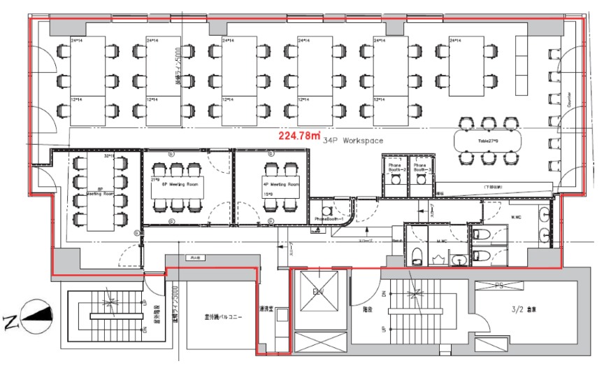 新宿御苑前駅徒歩1分！会議室・テレカンブース各3室完備の家具付フルセットアップオフィス