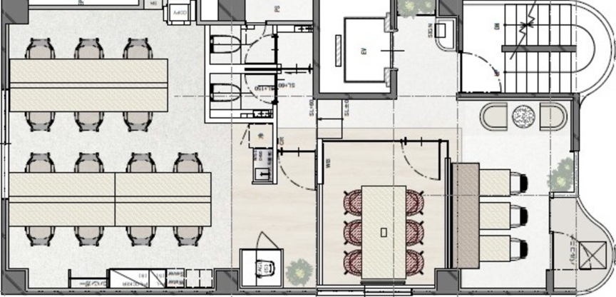【敷金0・原状回復不要】淡路町駅徒歩2分、モダンな内装のWi-Fi付きフルセットアップオフィスの写真2