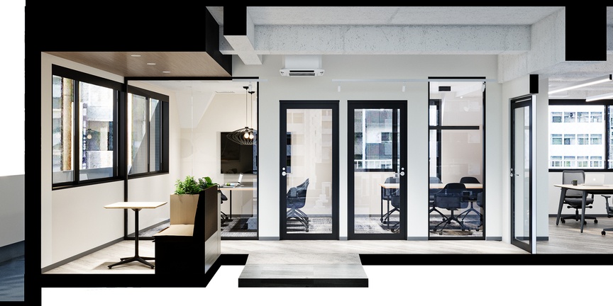 【26年3月リニューアル】小伝馬町駅3分！モダンな内装・家具付きの新装フルセットアップオフィスの写真3