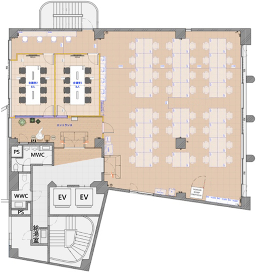 新大塚駅徒歩5分、ナチュラルモダンな内装が魅力の大規模スタートアップ向けセットアップオフィスの写真11