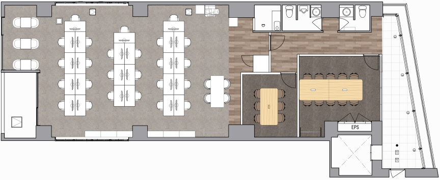 四谷三丁目駅4分！新宿を一望する高層階、シックなデザインの新装セットアップオフィスの写真1