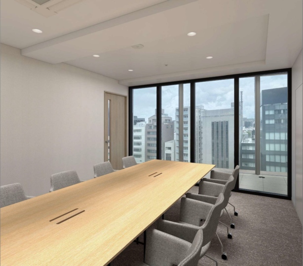 四谷三丁目駅4分！新宿を一望する高層階、シックなデザインの新装セットアップオフィスの写真3