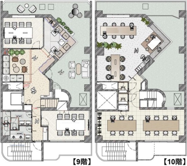 市ヶ谷駅徒歩7分｜眺望抜群の専用テラスが魅力の、メゾネット型フルセットアップオフィスの写真10