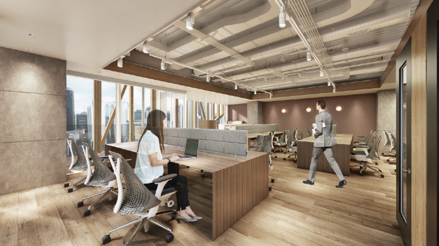 【敷金0・原状回復不要】日本橋駅徒歩3分、『+SHIFT』シリーズの新築フルセットアップオフィスの写真1