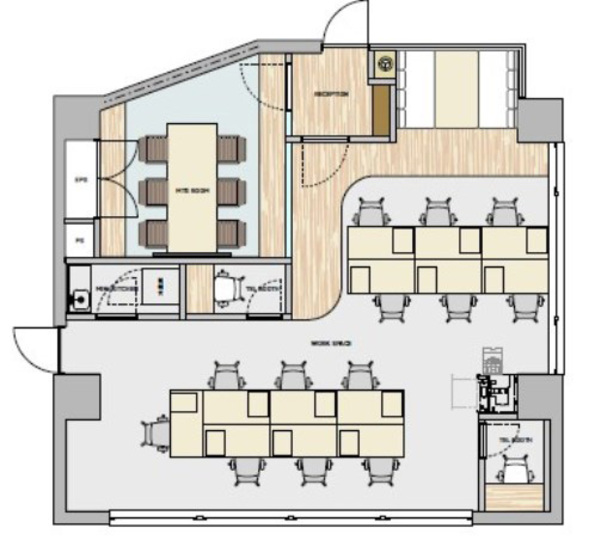 JR恵比寿駅徒歩6分！高い機能性と開放的な雰囲気を兼ね備えた、コンパクトなフルセットアップオフィスの写真9