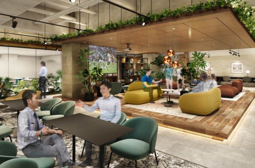 【敷金最大0】大手町駅徒歩圏内、約100坪のラウンジに共用会議室まで備えたフルセットアップオフィスの写真3