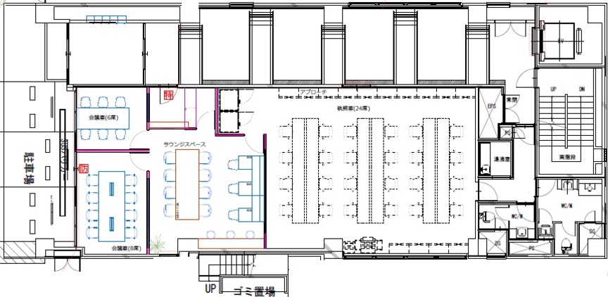 小伝馬町駅4分！会議室・テレカンブース各2室、専有ラウンジを備えたセットアップオフィスの写真2