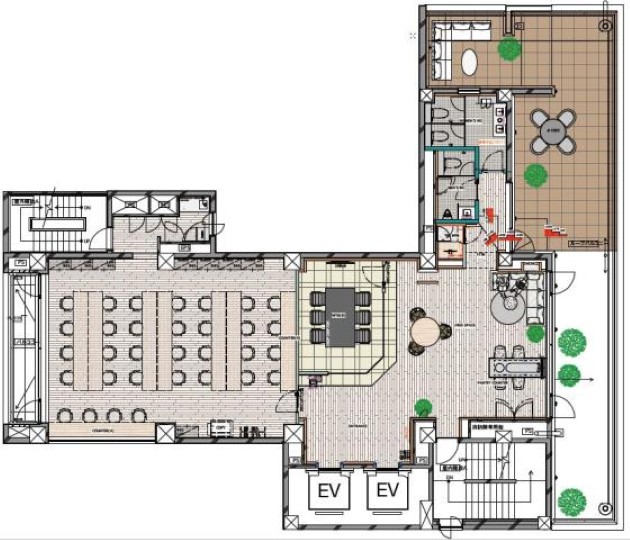 築地駅徒歩2分！広々としたラウンジ・ルーフバルコニー付きのハイグレードセットアップオフィスの写真11