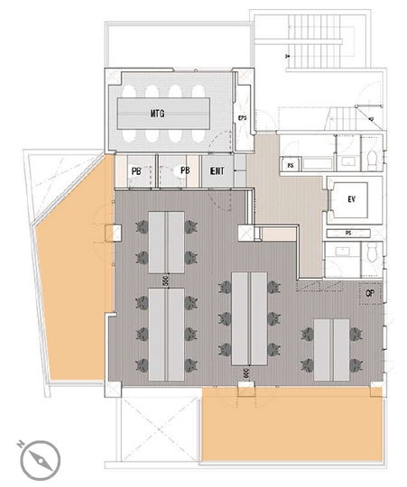 【敷金0・原状回復不要】恵比寿駅徒歩6分！広々とした専用バルコニー付きのフルセットアップオフィスの写真3