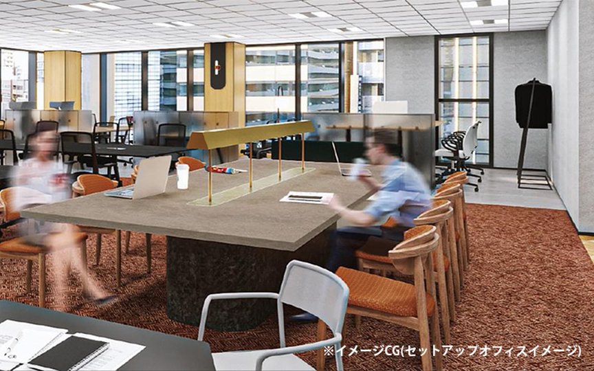 人形町駅徒歩1分！洗練されたデザインと充実の設備が魅力、新築ビル最上階のハーフセットアップオフィスの写真3