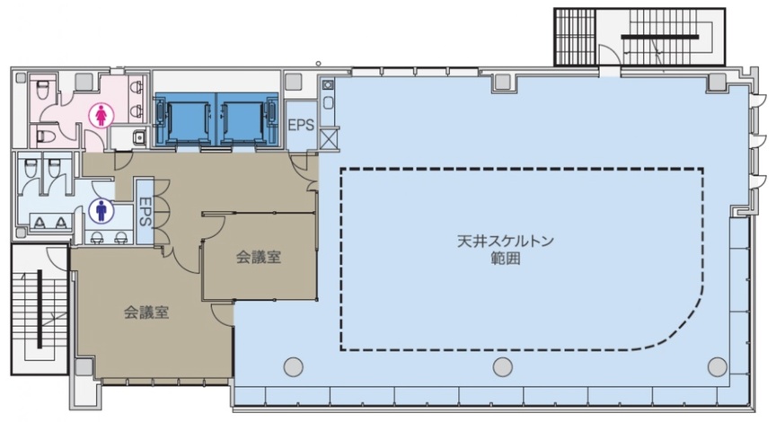 五反田駅徒歩6分！会議室完備、スケルトン天井と大きな窓が連なる開放的な執務空間のセットアップオフィスの写真4